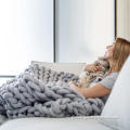 Blanket & Throw Hand Woven Polyester Chunky Knit Yarn Throw Blanket Factory